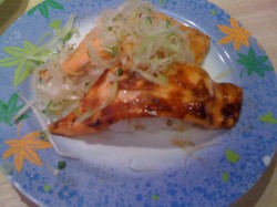 サーモンあぶりです