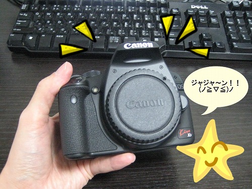ジャジャ～ン！！キャノンX3の登場です(ノ≧▽≦)ノ